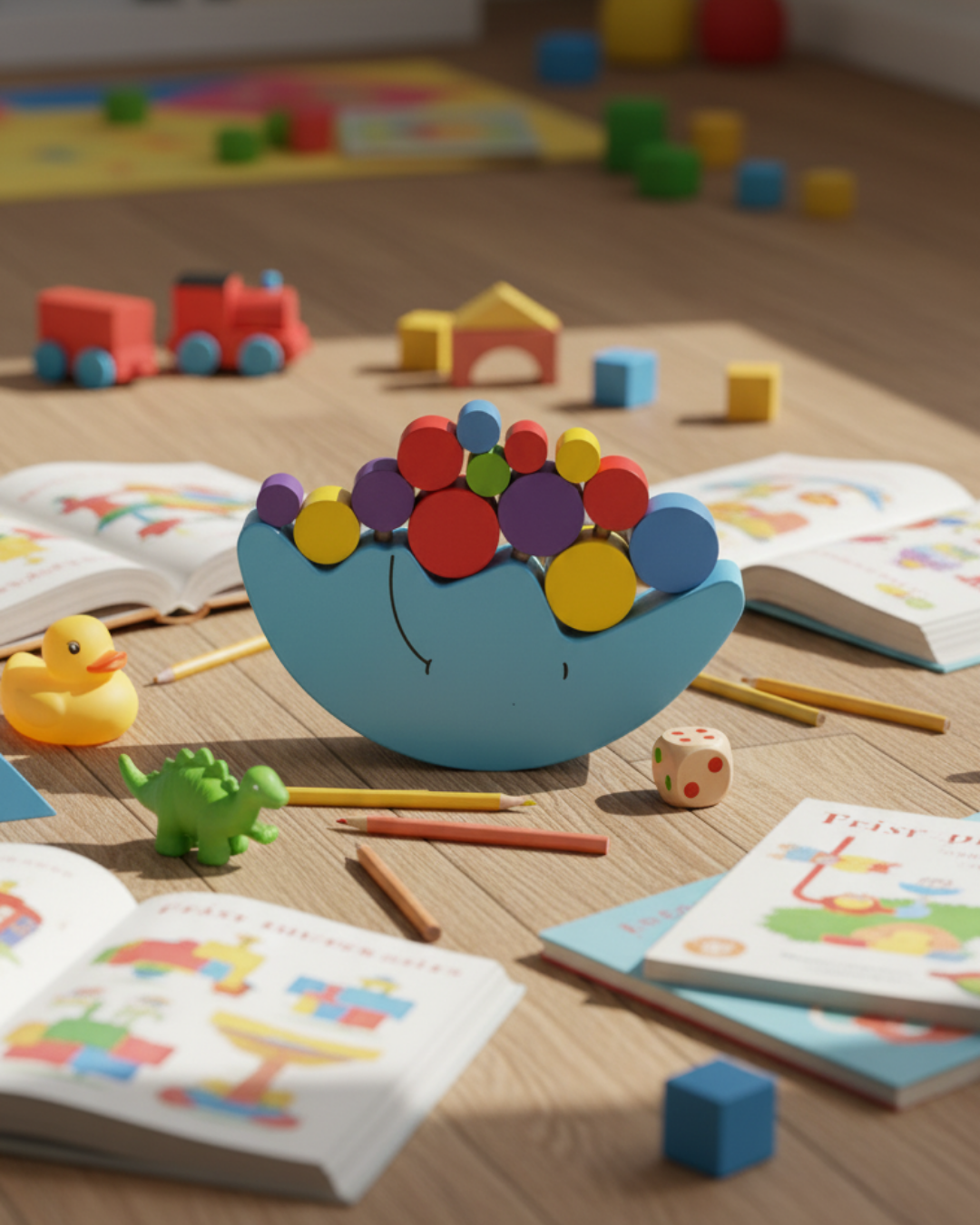 Moon Balance Stacking Game | Wooden Balancing Toy for Focus, Coordination & Problem-Solving Skills